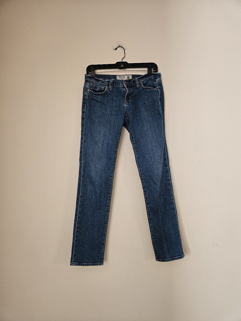 Pink Victoria's Secret Blue Straight-Leg Jeans, Size 6S